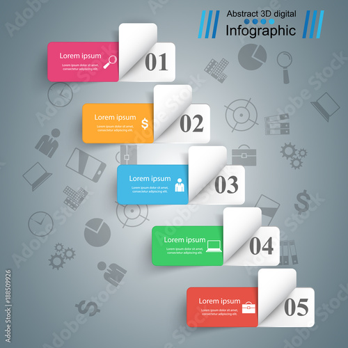 Business Infographics origami style Vector illustration. Eps 10