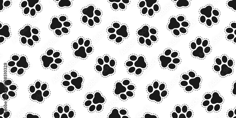 Dog Paw Seamless Pattern vector Cat Paw Bear isolated wallpaper background Dog Paw Seamless Pattern vector Cat Paw Bear isolated wallpaper background