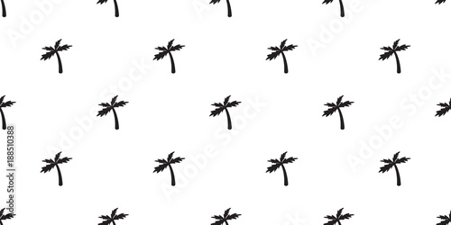 Coconut tree Seamless vector palm tree Pattern isolated wallpaper background