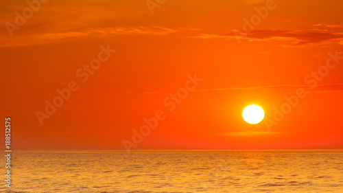 Idyllic shot of sunset by the sea