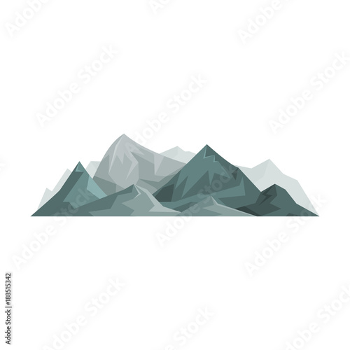 Abstract mountains  outdoor design element  nature landscape  mountainous geology vector Illustration