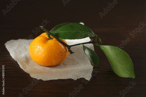 Mandarine on a dark background