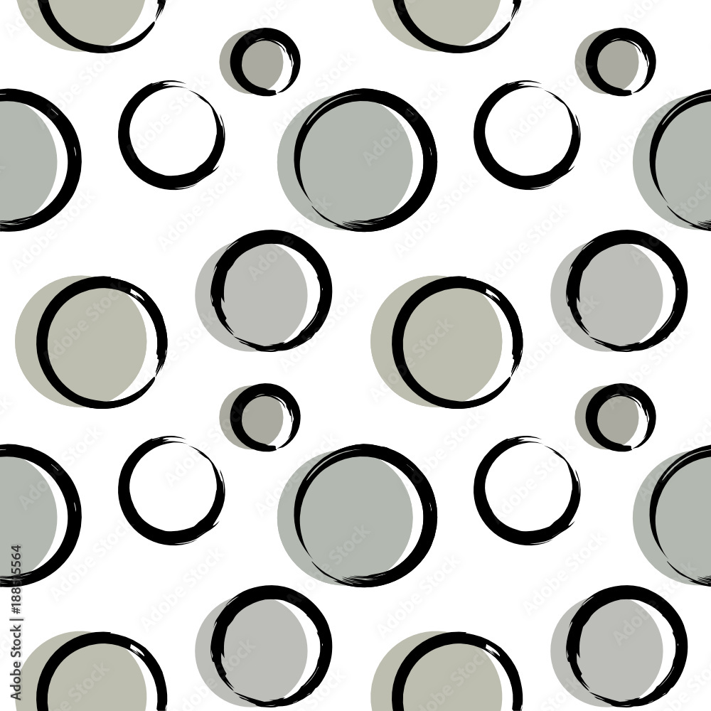 Seamless vector pattern with circles