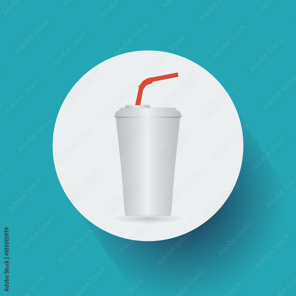 Flat Design Paper Mug Icon. Vector, illustration eps10 Flat Design Paper Mug Icon. Vector, illustration eps10