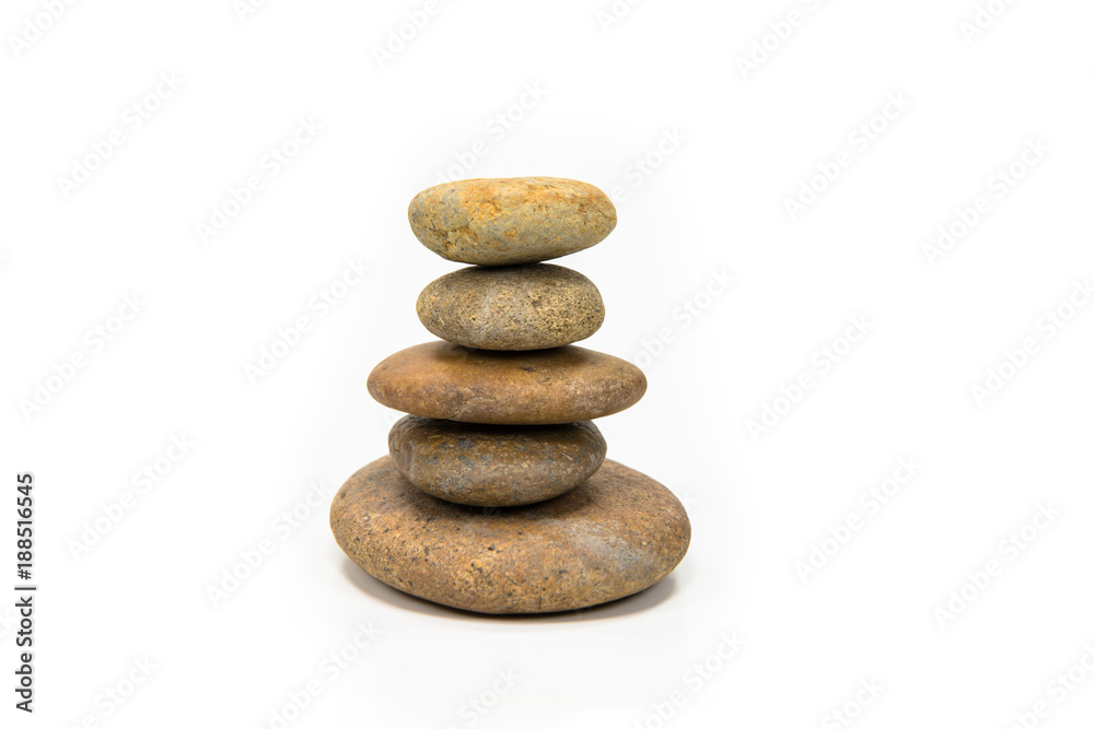 The stones are stacked on a white background. The stones are stacked on a white background.