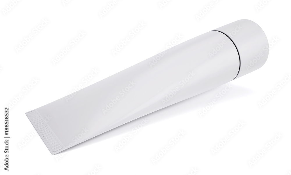 Mockup Tube of cream on white background for your design. 3d rendering Mockup Tube of cream on white background for your design. 3d rendering