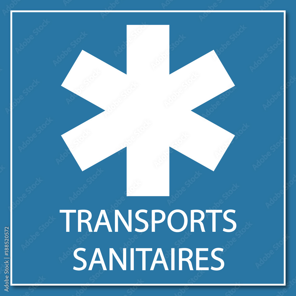Fototapeta premium Logo transports sanitaires.
