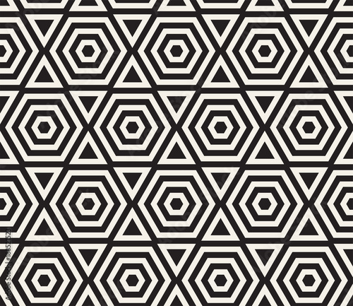 Vector seamless pattern. Modern stylish abstract texture. Repeating geometric tiling from striped elements