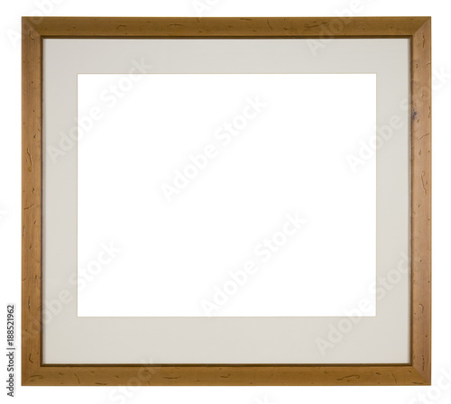 Empty picture frame, antiqued pine wood