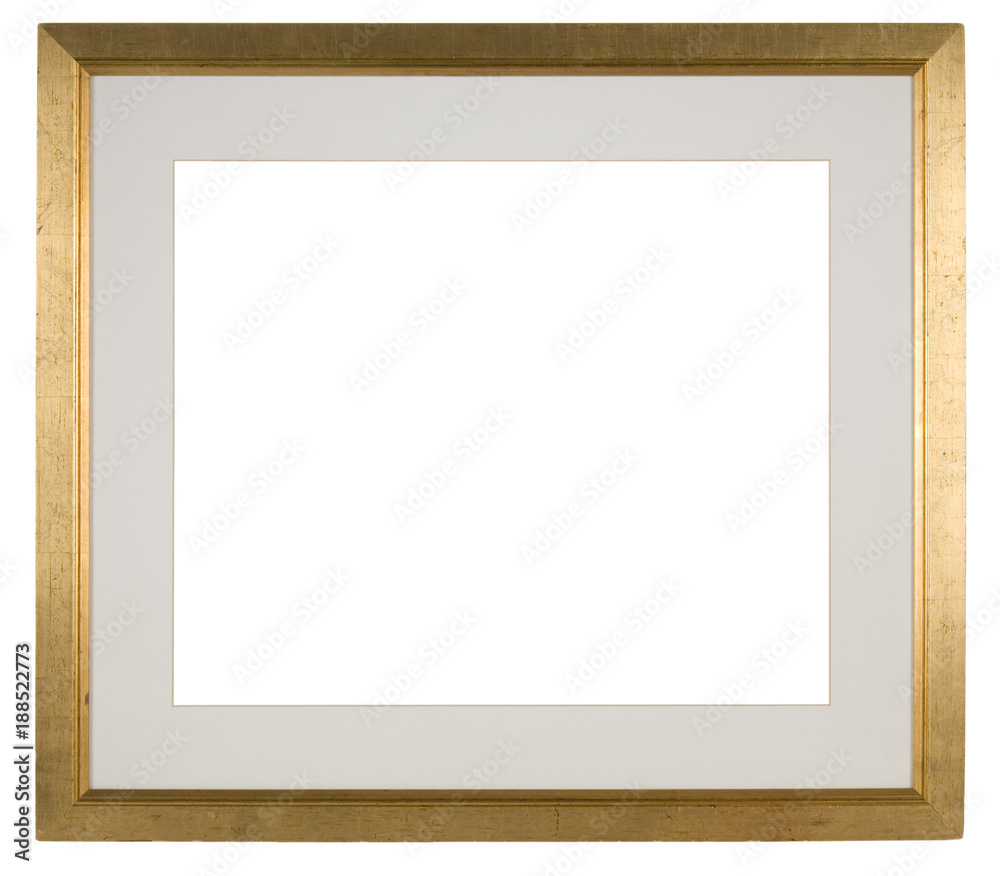 Large empty picture frame, distressed gold finish Large empty picture frame, distressed gold finish