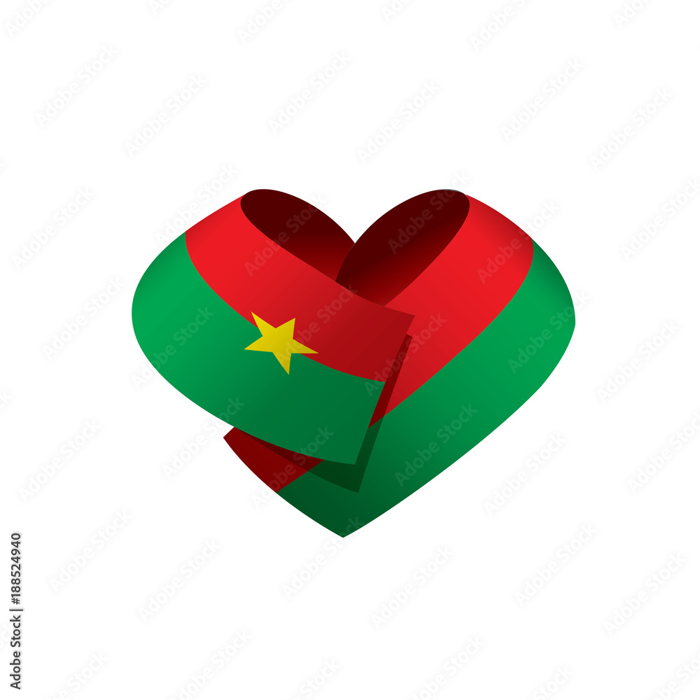 Burkina Faso flag, vector illustration Burkina Faso flag, vector illustration