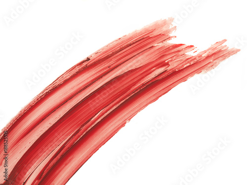 red wave lipstick cream on white