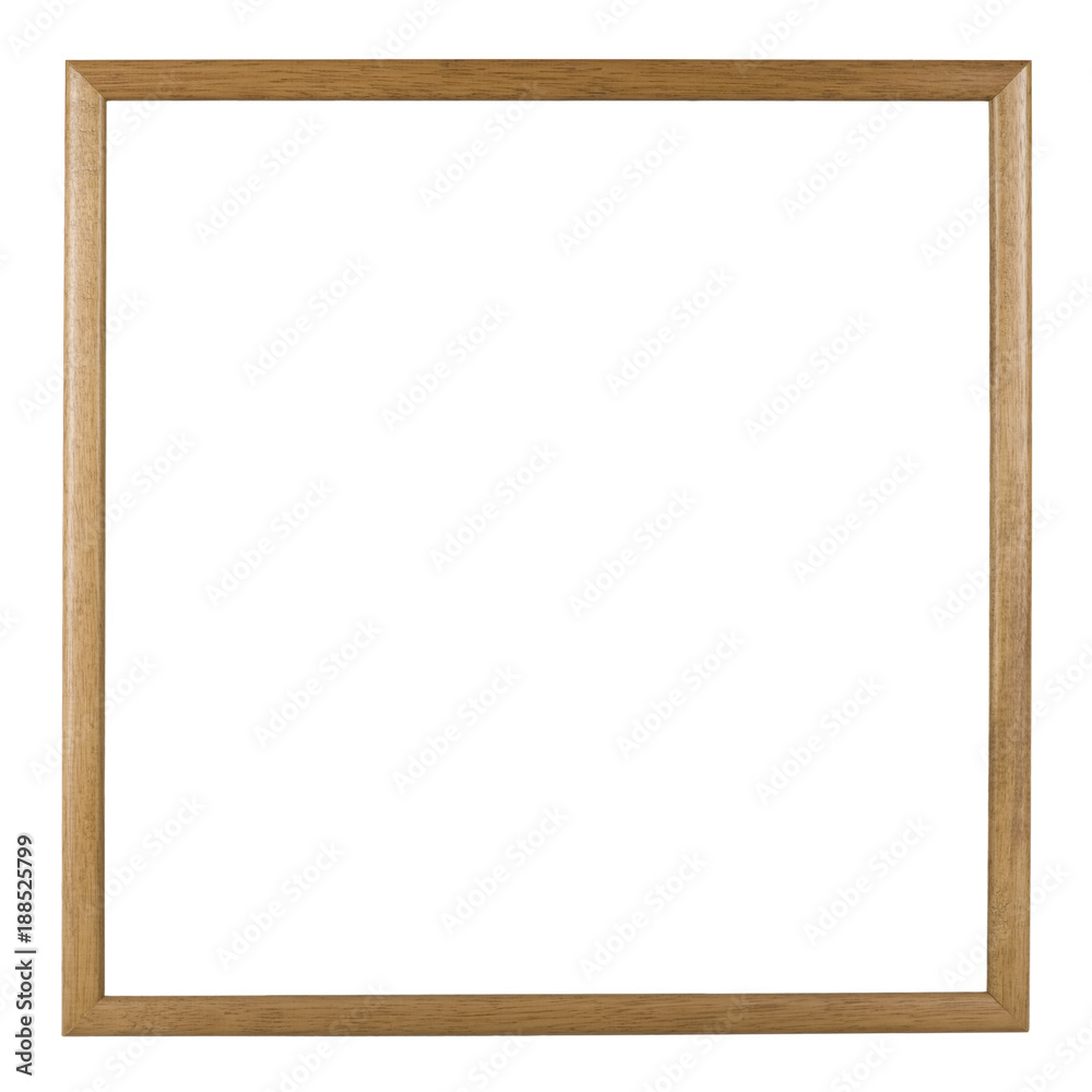 Empty picture frame, square, narrow wood effect moulding Empty picture frame, square, narrow wood effect moulding