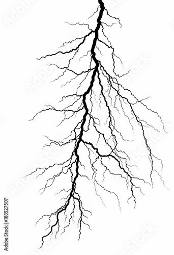 A lightning stroke.