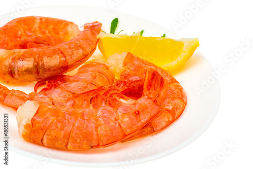 Boiled-frozen prawns for cooking