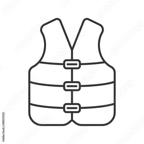 Life jacket linear icon