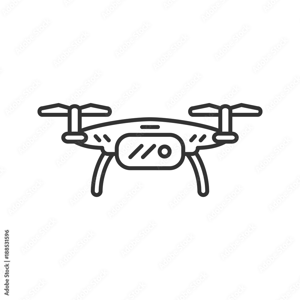 Quadcopter linear icon Quadcopter linear icon