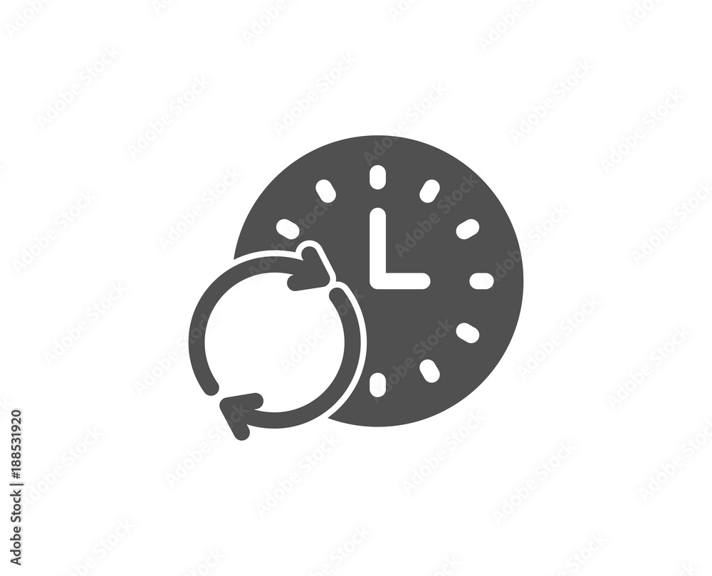 Time simple icon. Update clock or Deadline symbol. Time management sign. Quality design elements. Classic style. Vector Time simple icon. Update clock or Deadline symbol. Time management sign. Quality design elements. Classic style. Vector