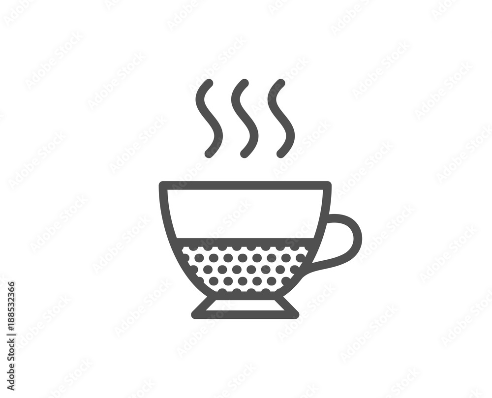 Doppio coffee icon. Hot drink sign. Beverage symbol. Quality design element. Editable stroke. Vector Doppio coffee icon. Hot drink sign. Beverage symbol. Quality design element. Editable stroke. Vector
