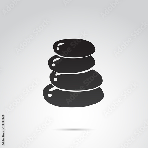 Spa hot stones vector icon.