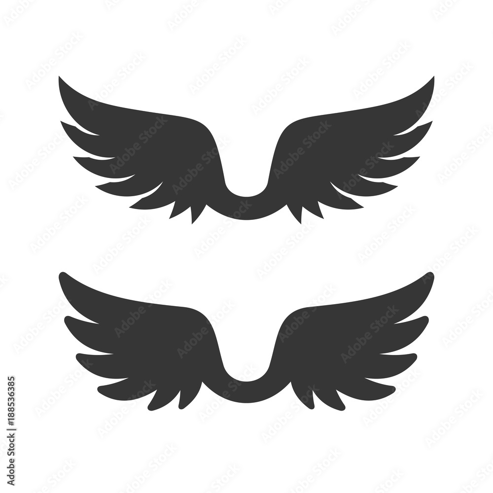 Obraz premium Wings Icon on White Background. Vector