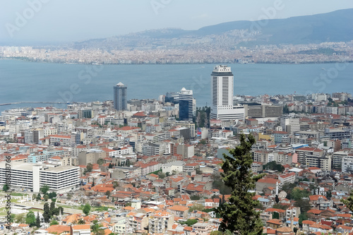 Fototapeta Naklejka Na Ścianę i Meble -  Panoramic view of the bay and city Izmir.