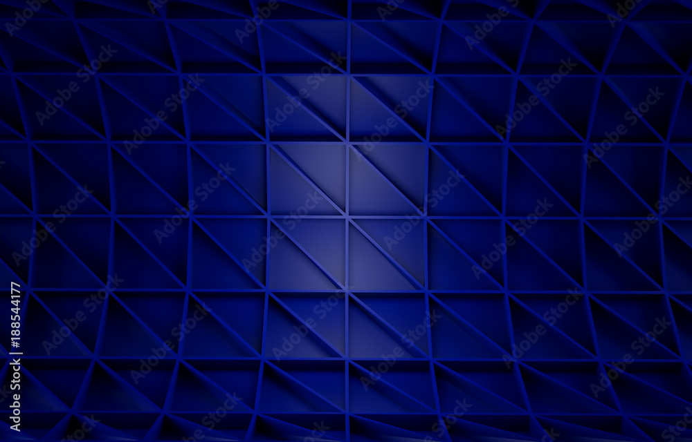 Obraz premium Abstrakcjonistyczny błękitny geometryczny tło. 3 D render