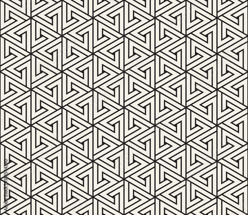 Vector seamless pattern. Modern stylish abstract texture. Repeating geometric tiling from striped elements
