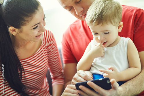 Parents with child at home