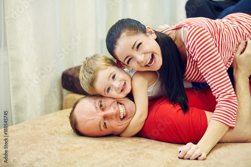 Parents with child at home