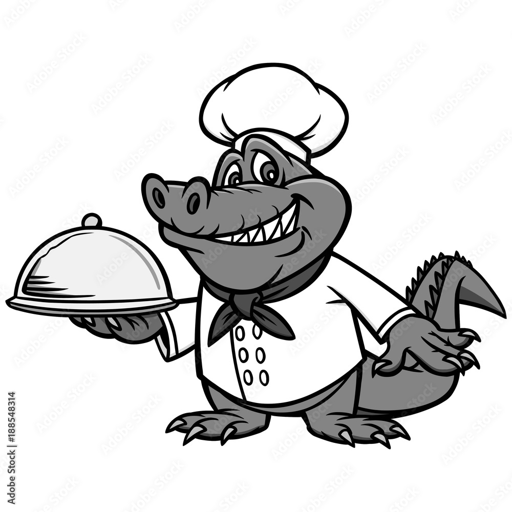 Cajun Chef Illustration A vector cartoon illustration of a Cajun