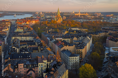 Photography Aerial view of Stockholm City