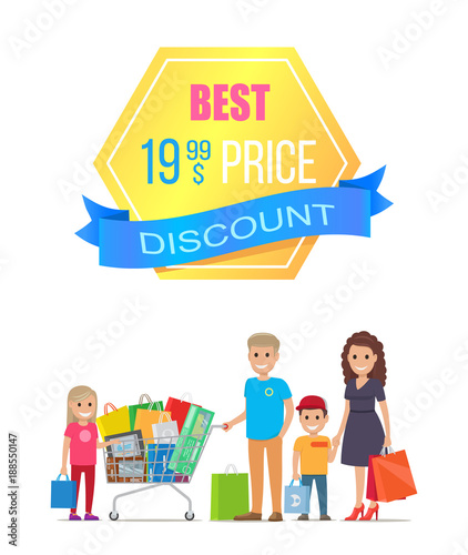 Best Price Discount Label Special Family Offer