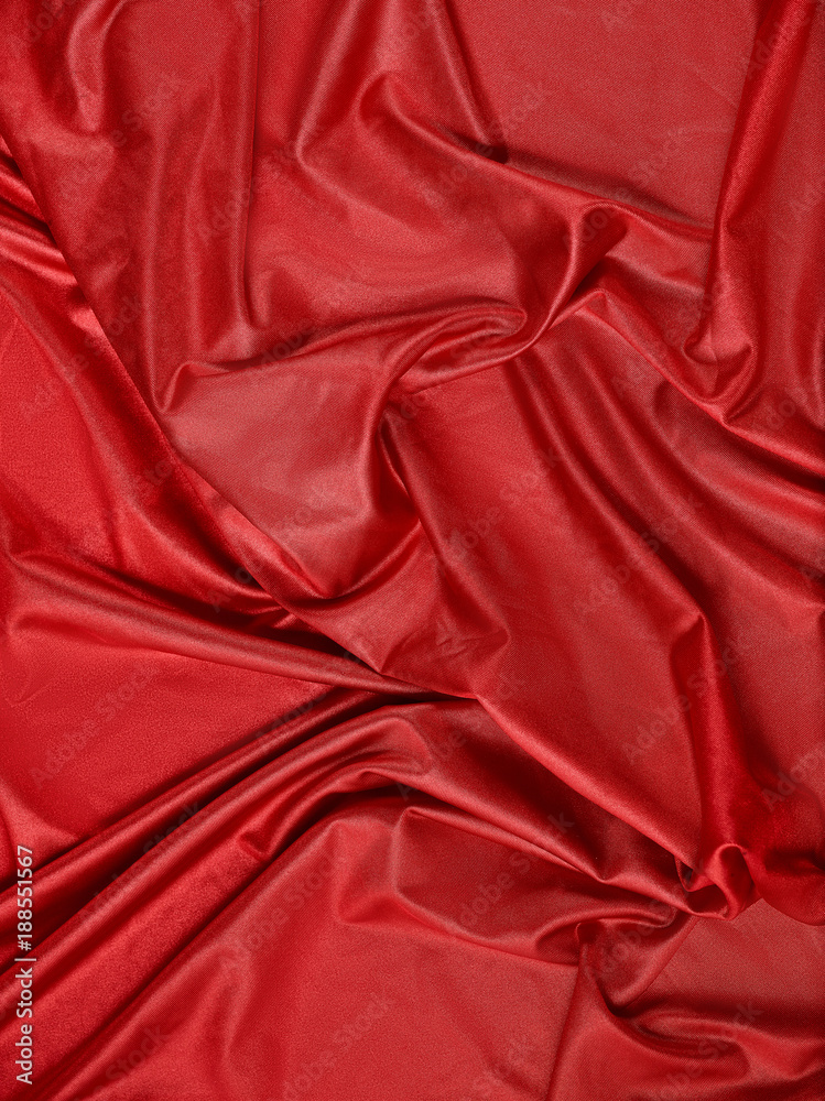 red abstract cloth, fabric background and texture, curtain theater