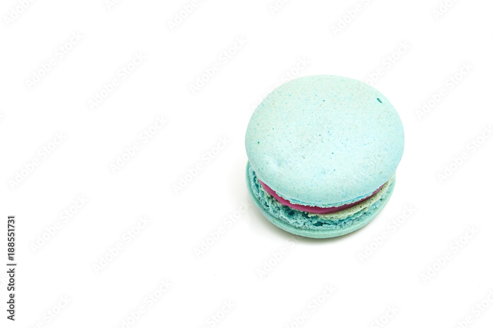 French blue macaron isolated French blue macaron isolated