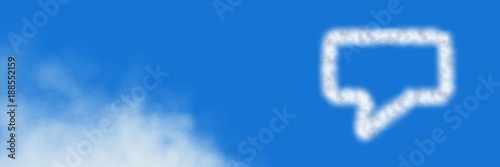 Chat bubble Cloud Icon with sky