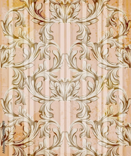 Vector Damask ornament Vintage background. Luxurious decor, textile, fabric, ...