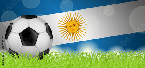 Fußballwiese - Flagge von Argentinien