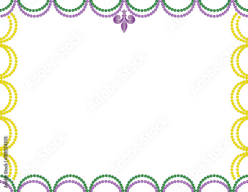 Mardi Gras Beads Border