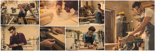 Foto professional woodwork collage