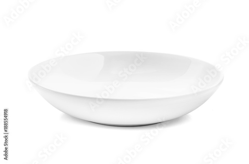 white ceramic bowl a kitchenware isolated on white background