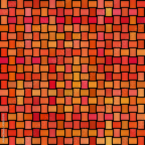 Multicolor Gradient Rectangles Grid. Seamless Black and White Pattern.