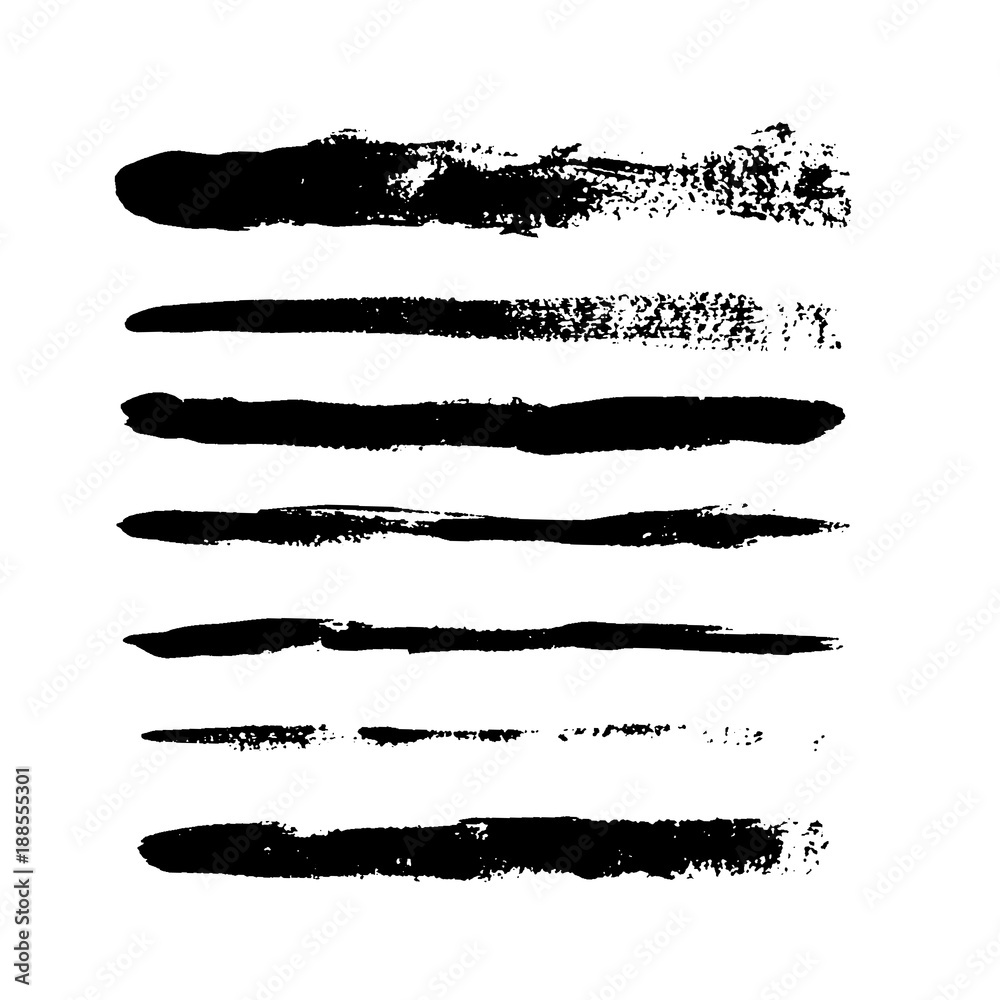 Bold vector strokes. Acrylic brush line. Hand painted design elements. Ink drawing. Nice for logo, banners, other.