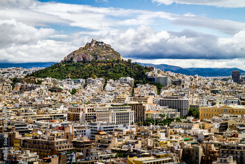 Mount Lycabettus in Athens,Greece