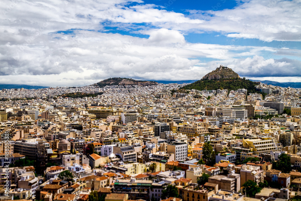Mount Lycabettus in Athens,Greece