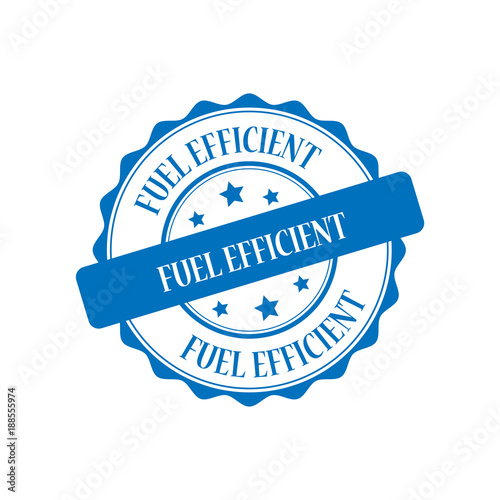 Fuel efficient blue stamp illustration
