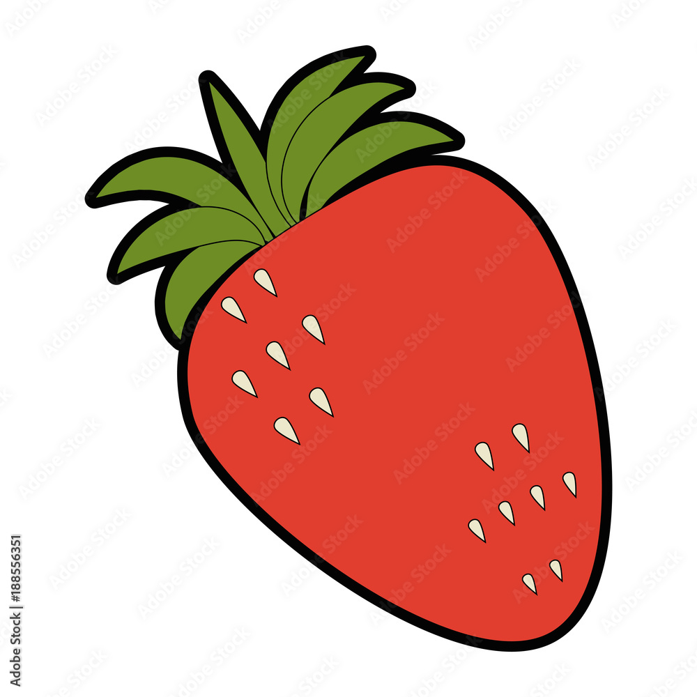 Obraz premium fresh strawberries fruit icon vector illustration design