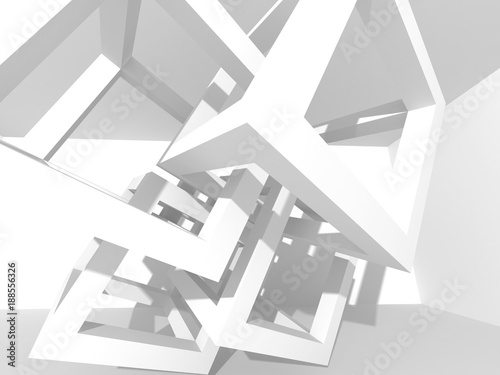Futuristic White Architecture Design Background