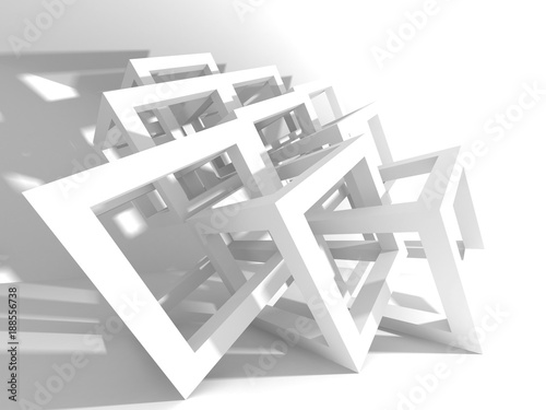 Futuristic White Architecture Design Background