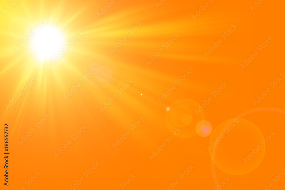 Naklejka premium Natury abstrakcjonistyczny słoneczny lata tło z błyszczącym słońcem
